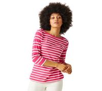 Regatta Camiseta Ligera de Mezcla de algodón Bayletta para Mujer, Hotpnk/Blanco, 40