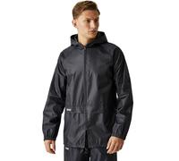 Regatta Chaqueta impermeable con capucha Stormbreak para hombre, disponible en negro, talla L