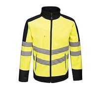 Regatta - Chaqueta profesional, de alta visibilidad, impermeable y transpirable, XXXL, amarillo y azul oscuro, 1
