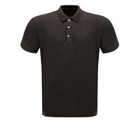 Regatta Classic 65/35 3 Button Placket Polo Shirt T-Shirts/Polos/Vests, Hombre, Black, XS