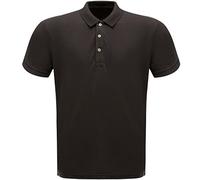 Regatta Classic 65/35 3 Button Placket Polo Shirt T-Shirts/Polos/Vests, Hombre, Black, XXL