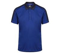 Regatta Contrast Quick Wicking Button Neck Polo Shirt T-Shirts/Polos/Vests, Hombre, New Royal/Navy, M