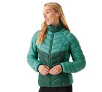 Regatta Dalent - Chaqueta acolchada con cremallera completa para mujer, Verde polvoriento/bosque lluvioso, 46