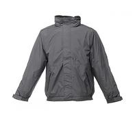 Regatta Dover Waterproof Concealed Hooded Fleece Lined Bomber Jacket Jackets Waterproof Insulated, Hombre, Black/Ash, L