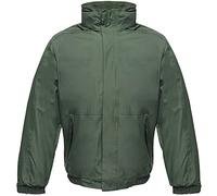 Regatta Dover Waterproof Concealed Hooded Fleece Lined Bomber Jacket Jackets Waterproof Insulated, Hombre, Dark Green/Dark Green, XS