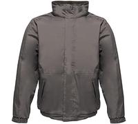 Regatta Dover Waterproof Concealed Hooded Fleece Lined Bomber Jacket Jackets Waterproof Insulated, Hombre, Seal Grey/Black, L