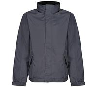 Regatta Dover Waterproof Concealed Hooded Fleece Lined Bomber Jacket Jackets Waterproof Insulated, Hombre, Seal Grey/Black, XL