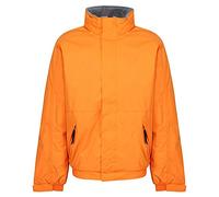 Regatta Dover Waterproof Concealed Hooded Fleece Lined Bomber Jacket Jackets Waterproof Insulated, Hombre, Sun Orange/Seal Grey, S