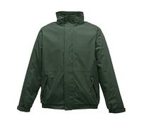 Regatta Dover Waterproof Concealed Hooded Fleece Lined Bomber Jacket Jackets Waterproof Insulated, Hombre, Dark Green/Dark Green, XXL
