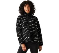 Regatta Forro polar Frankie Borg para mujer, Negro/Vainilla Lght Abstract Prnt, 46