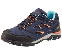 Regatta - Holcombe Iep Low' Waterproof Eva Footbed Rubber Outsole Walking Shoes, Zapatillas para Caminar Unisex Niños, Armada/Coral ardiente, 48.5 EU
