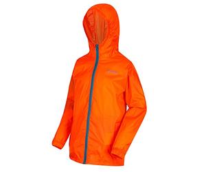 Regatta Kids Kid Pack It III - Chaqueta Impermeable Unisex, Naranja Blaze, 2-3 años