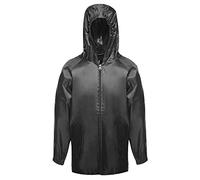 Regatta Kids Pro Stormbreak Waterproof Hooded Shell Jacket with Safety Reflective Detail Jackets Waterproof Shell, Unisex Adulto, Black, 32"