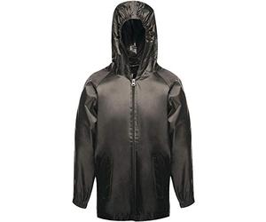 Regatta Kids Pro Stormbreak Waterproof Hooded Shell Jacket with Safety Reflective Detail Jackets Waterproof Shell, Unisex Adulto, Black, 7-8