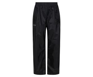 Regatta Kids Pro Stormbreak Waterproof Overtrousers with Safety Reflective Detail Overtrousers, Unisex niños, Black, 2