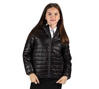Regatta Kids Stormforce Lightweight Water Repellent Insulated Compressible Hooded Jacket Baffled/Quilted Jackets, Unisex niños, Black, 5-6
