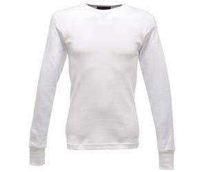 Regatta Long Sleeve Thermal Vest Base Layer, Hombre, White, M
