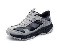 Skechers Slip-ins Manos Libres Vigor en, Zapatillas Hombre, Gray Textile Synthetic Black Trim, 41.5 EU