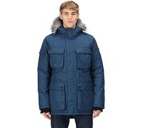 Regatta Mens Aziel Parka impermeable y transpirable con aislamiento de plumón, capucha y multibolsillos