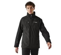 Regatta Men's Calderdale V Waterproof Jacket, Chaqueta impermeable con cremallera completa Calderdale V hombre Hombre, Black,