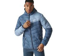 Regatta Men's Hooded Jacket Chaqueta Acolchada con Capucha HillPack II Packaway para Hombre, Moonlight Denim/Coronet Blue, L