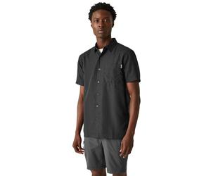 Regatta Mindano VIII - Camisa de Manga Corta para Hombre, Negro Ceniza