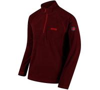 Regatta Montes Forro Polar de Microfelpa Ligera, Estampado de Rayas Diminutas Y Media Cremallera Fleece, Hombre, Delhi Red, XXXL