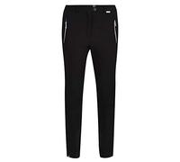Regatta Mountain Pantalón de Senderismo con Cintura parcialmente elástica con Abertura con Cremallera a la Altura de los Tobillos Trousers, Mujer, Black/Black, 20