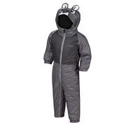 Regatta 'Mudplay III' - Overpantalón Impermeable Reflectante con Aislante para niños, Infantil, Color Rock Grey/Smokey, tamaño 6-12 m