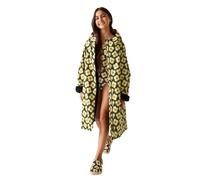 Regatta Orla Kiely - Bata cambiadora impermeable para niñas, Flor giratoria negra, 5-9 años