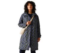 Regatta Orla Kiely - Chaqueta larga para mujer, Frilly Flower Blue/Dark Olive, 42