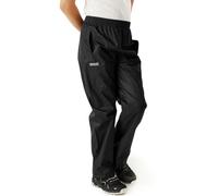 Regatta Pantalones Packaway Ligeros, Impermeables y Transpirables para niños Overtrousers, Unisex niños, Black, 9-10