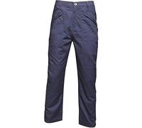 Regatta Pantalones Profesionales Originales repelentes al Agua con múltiples Bolsillos con Cremallera, Hombre, Azul Marino, Size: 44"