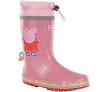 Regatta PeppaPuddle Welly, Botas de goma Peppa Pig con cordón de ajuste, Peppa Pink, 32 EU