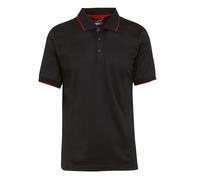 Regatta Polo Profesional de Manga Corta Navigate para Hombre Camisa, Negro/Rojo, XXL