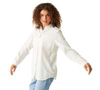Regatta Primevere - Camisa de manga larga de mezcla de algodón para mujer, blanco, 42