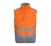 Regatta Professional Hi-Vis 2-Tone Thermal Baffle Bodywarmer Hombre Alta Visibilidad Bicolor Chaleco, Naranja, 4XL Grande Unisex