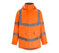 Regatta Professional Hi-Vis Parka Jacket Hombre Alta Visibilidad Pro Contract Dover, Naranja, XXL Grande Unisex