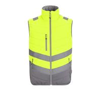 Regatta Professional Hi-Vis 2-Tone Thermal Baffle Bodywarmer Hombre Alta Visibilidad Bicolor Chaleco, Amarillo, 4XL Grande Unisex