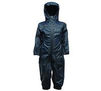 Regatta Professional Kids Paddle Waterproof & Breathable Lightweight All-In-One Rain Suit with Safety Reflective Detail Traje Impermeable, Niños, Azul Marino, Size: 60-72