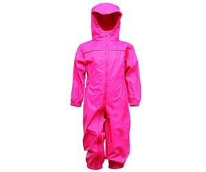 Regatta Professional Kids Paddle Waterproof & Breathable Lightweight All-In-One Rain Suit with Safety Reflective Detail Traje Impermeable, Niños, Jem, Size: 60-72