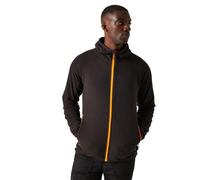 Regatta Professional Men's Navigate Full-Zip Fleece Chaqueta de Forro Polar, Negro/Naranja Pop, XXL para Hombre