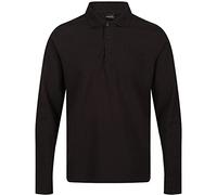 Regatta Professional Mens Pro 65/35 Classic Long Sleeve Polo Shirt Camisa, Negro, XL para Hombre