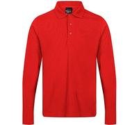 Regatta Professional Mens Pro 65/35 Classic Long Sleeve Polo Shirt Camisa, Rojo clásico, 3XL para Hombre