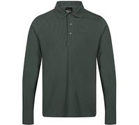 Regatta Professional Mens Pro 65/35 Classic Long Sleeve Polo Shirt Camisa, Verde Oscuro, 3XL para Hombre