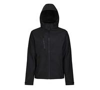 Regatta Professional Men's Venturer 3 Layer Printable Hooded Softshell Jacket Chaqueta, Negro (Negro), L para Hombre