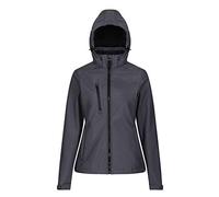 Regatta Professional Women's Venturer 3-Layer Printable Hooded Softshell Jacket Chaqueta, Gris Sello (Negro), 38 para Mujer