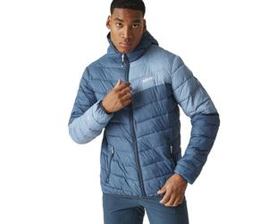Regatta Regatta Men's Hooded Hillpack II Jacket, Regatta Chaqueta acolchada con capucha HillPack II Packaway para hombre Hombre, Moonlight Denim/Coronet Blue,