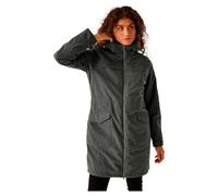 Regatta Romine II - Chaqueta impermeable con aislamiento para mujer, color gris cielo jaspeado/negro, talla 10