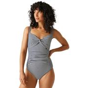 Regatta Sakari - Traje de baño para mujer, Rayas Seeksucker azul marino/blanco, 54